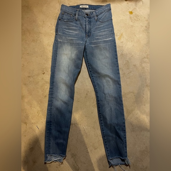 Madewell 9” high‎ rise skinny sz 26 (hem hi/low 27”) - Picture 1 of 8